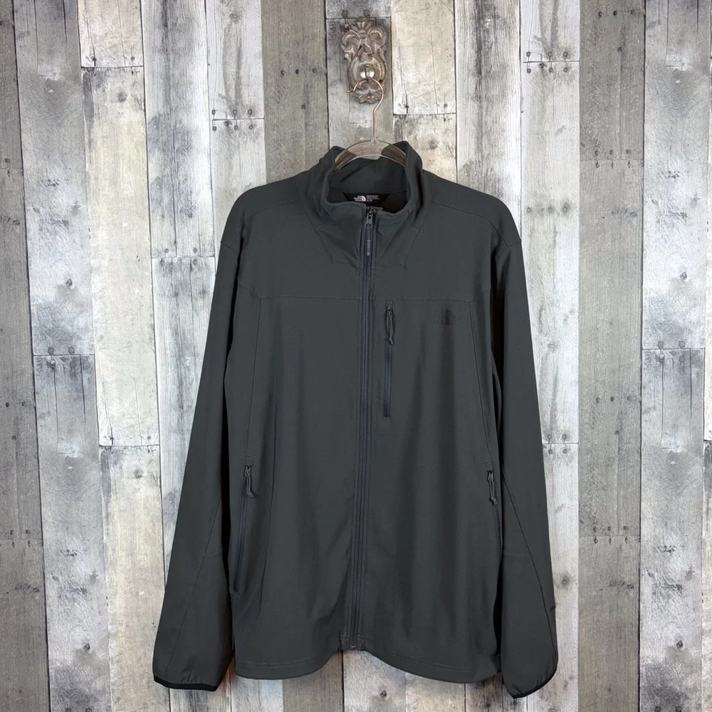 The North Face® Apex Barrier Soft Shell Jacket in Asphalt Grey Size XL.
